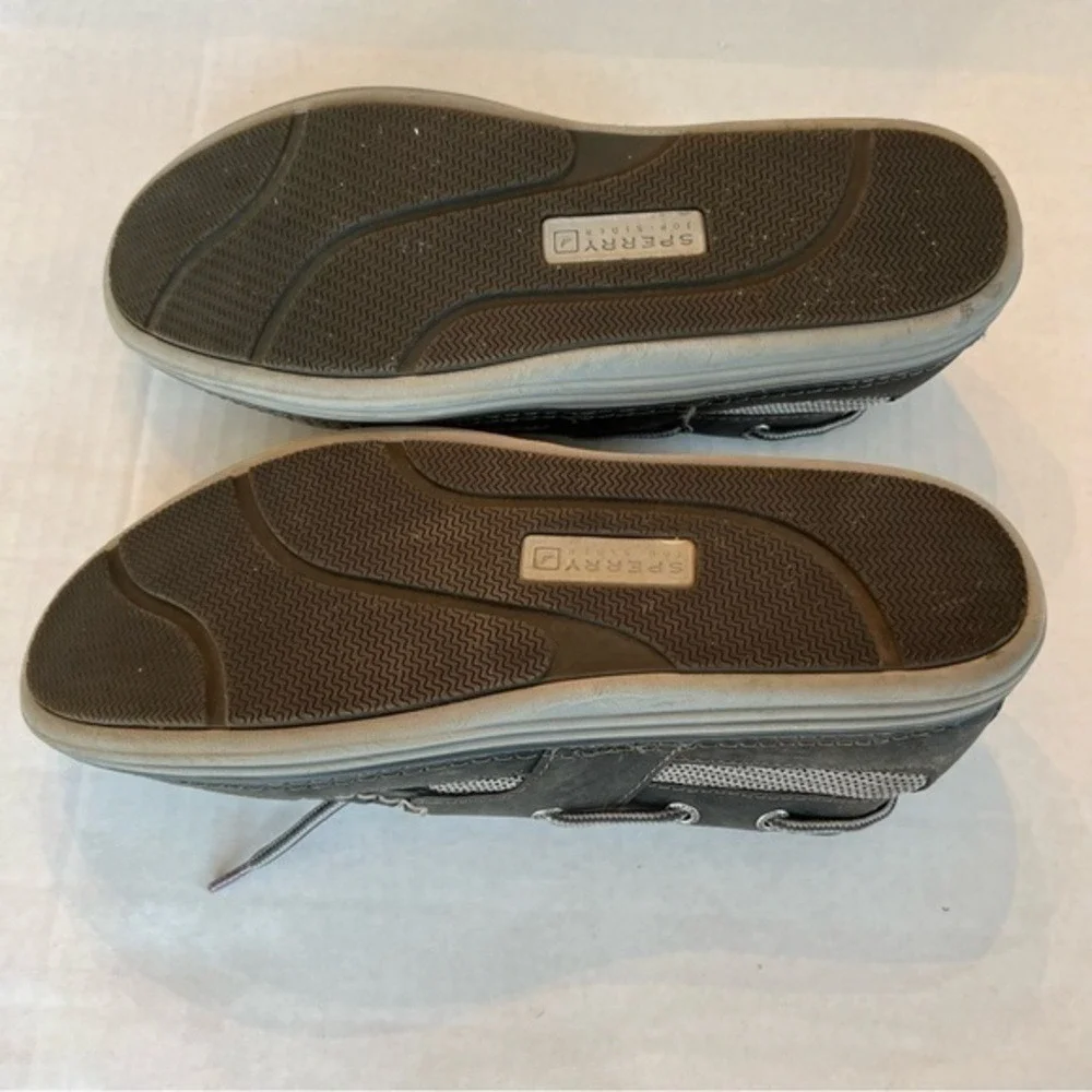 Sperry Top-Sider Mens Billfish 3-Eye Boat Shoes Brown Leather Mesh ‎ 10.5M